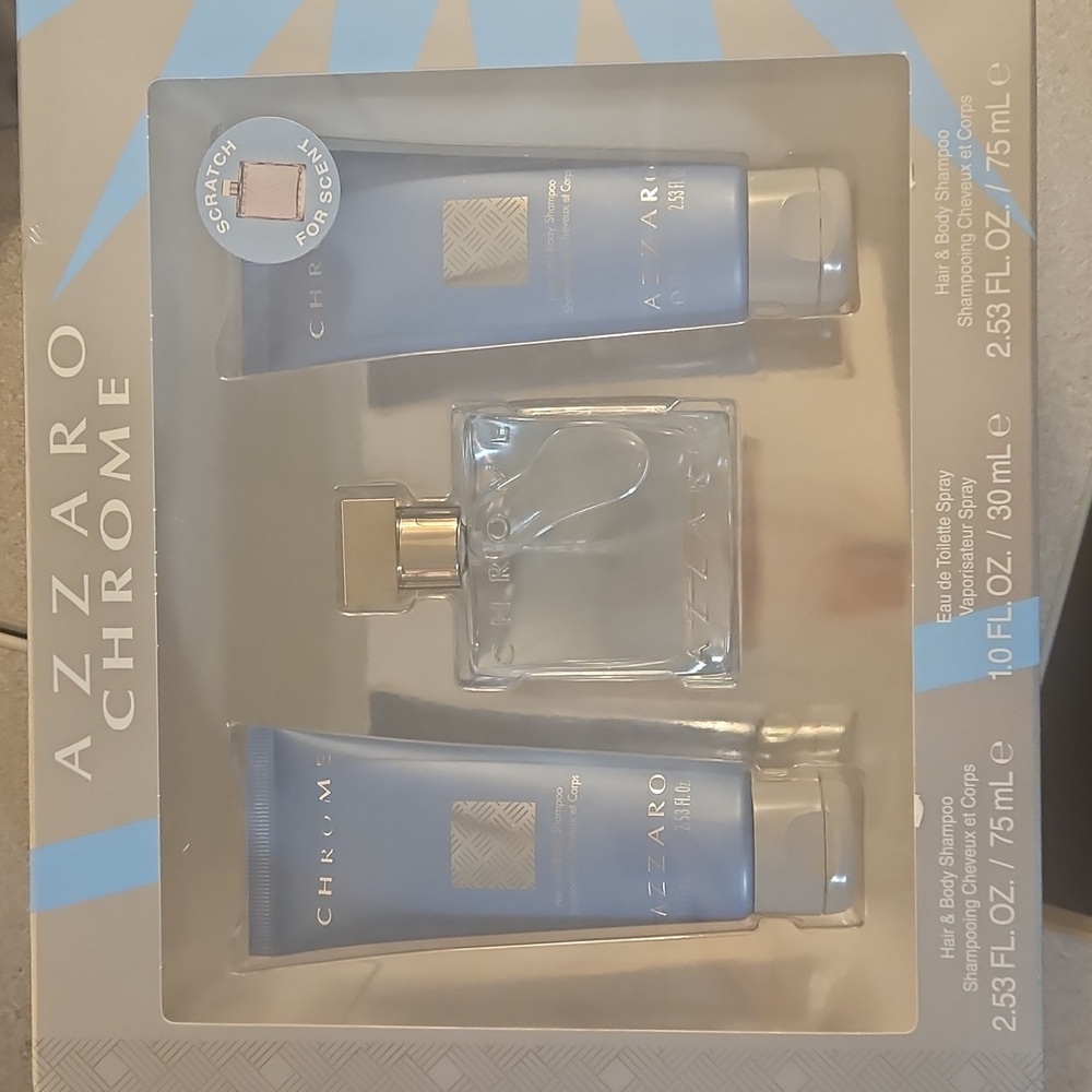 Azzaro Chrome Men's Fragrance Gift Set - Blue